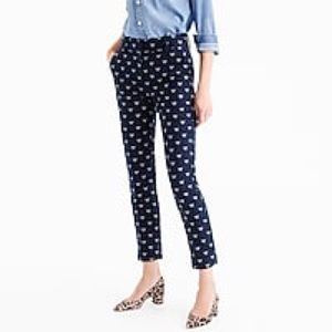 NWT J. Crew cropped pant in bumblebee jacquard